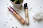 two concealer tubes with quartz crystal, succulent, and silver sequins